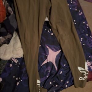 Adidas Khaki Track Pants with Logo